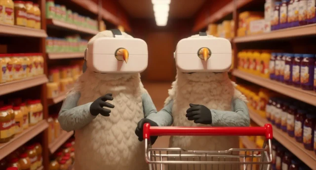 Los dos pájaros ahora están haciendo la compra