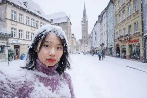Ahora está nevando, todo está cubierto de nieve